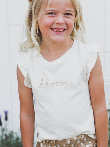 Rylee + Cru Bloom Ruffle Tank, Ivory